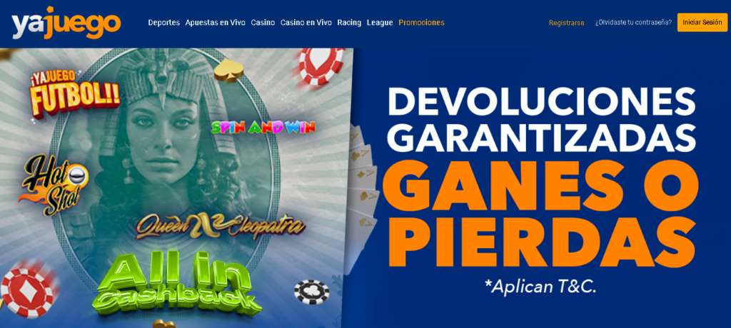 yajuego casino cashback