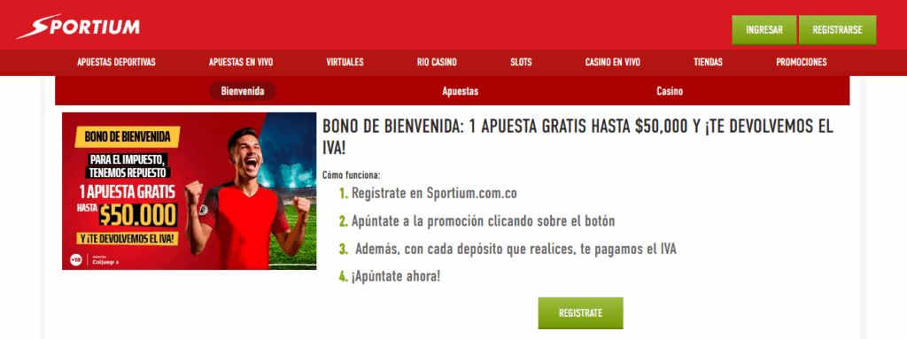 sportium bono de bienvenida