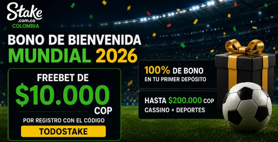 bono bienvenida stake colombia mundial