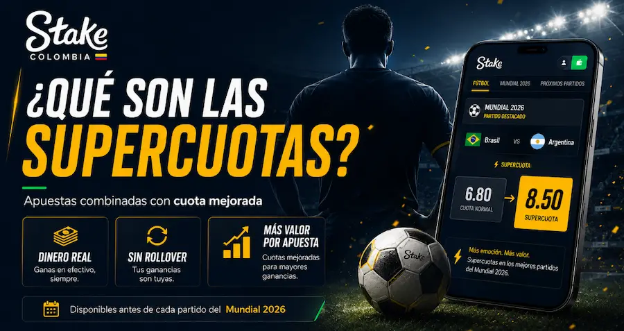 Supercuotas de Stake Colombia para el Mundial 2026 con cuotas mejoradas